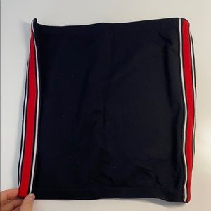 Suzette Red Stripped Black Tube Top